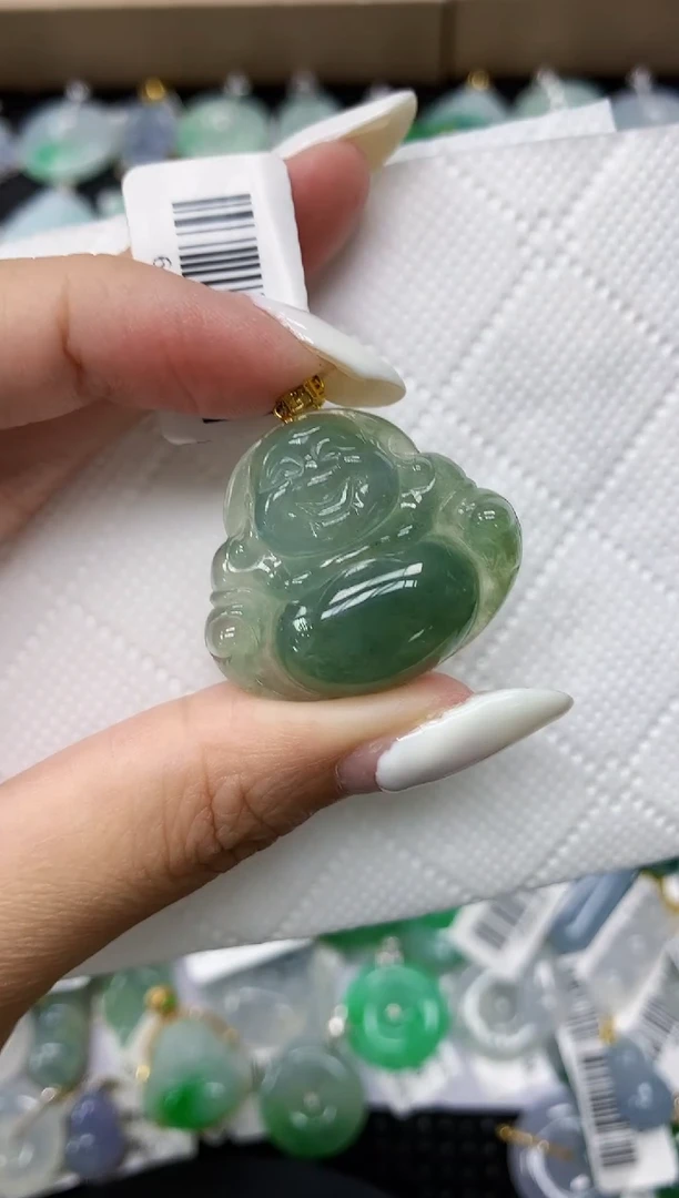 颈饰18K金镶嵌翡翠11111111111