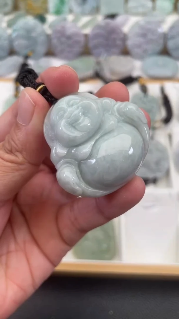 颈饰未镶嵌翡翠天然缅甸翡翠A货 有瑕疵15
