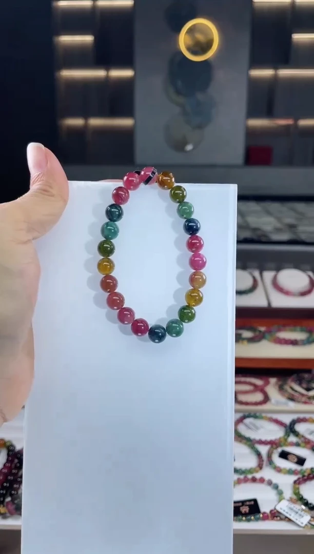 未镶嵌单圈手串碧玺（多样性发一条）Q