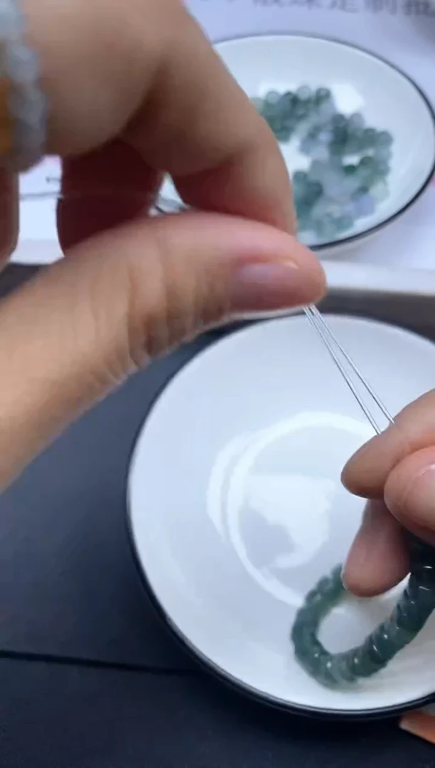 颈饰未镶嵌翡翠C****^雪欣散珠定制diy