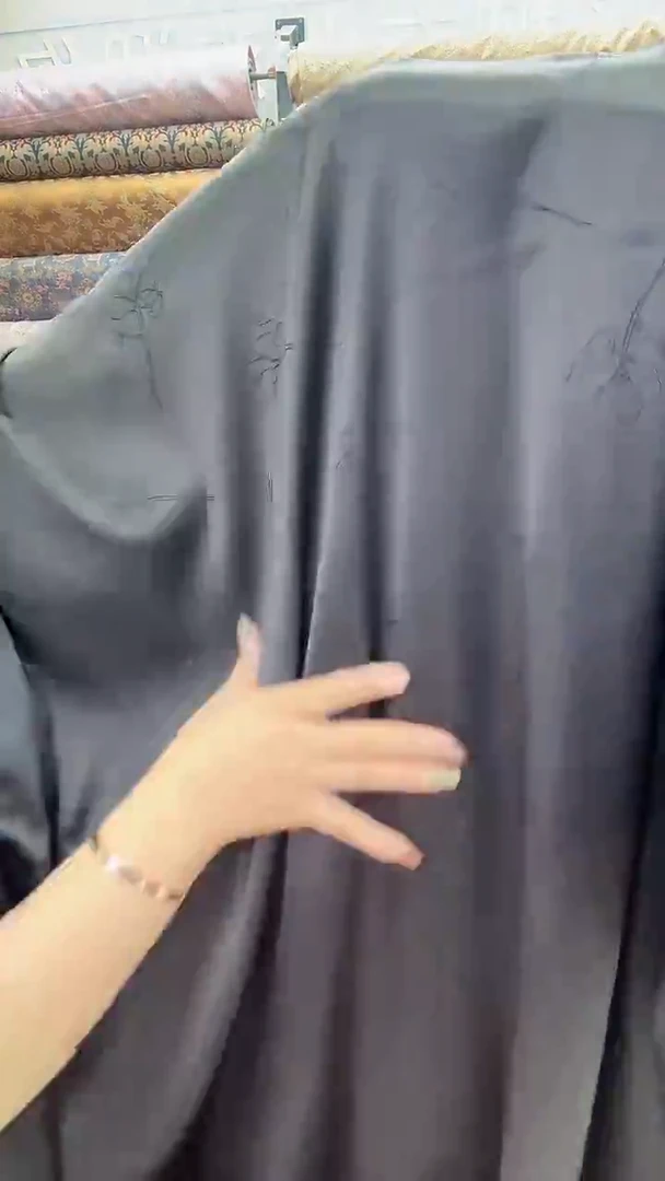 18号黑色醋酸提花里布1米