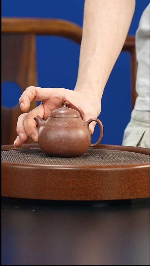 茶壶紫砂全手工千玺紫泥-茄瓜