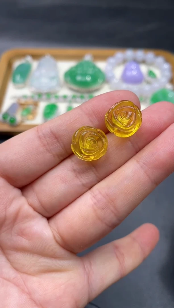 【闪购商品】琥珀裸石银S925镶嵌138.........