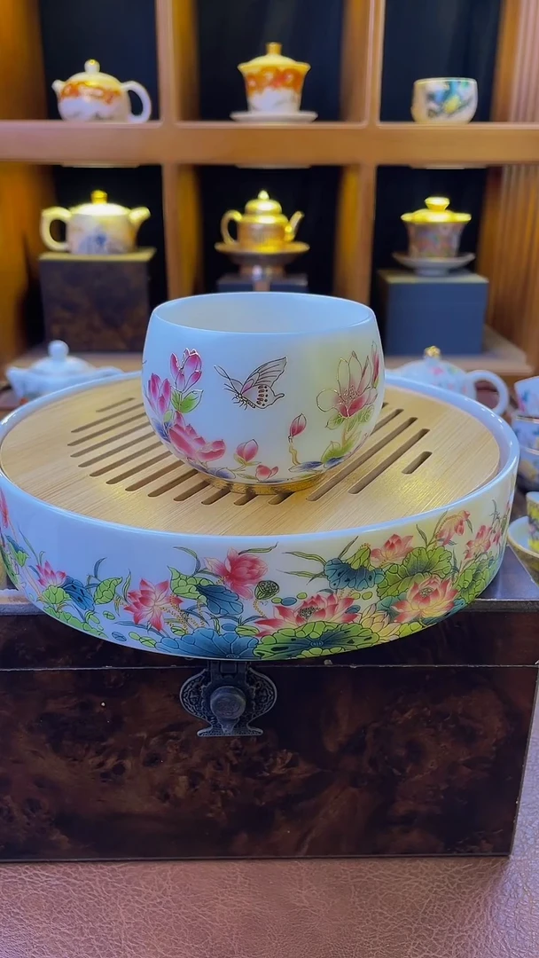 羊脂玉金玉满堂杯