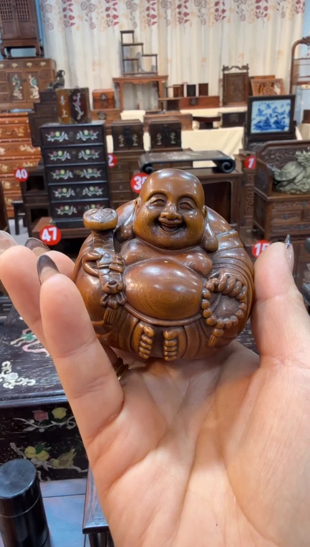 木黄杨 弥勒佛摆件