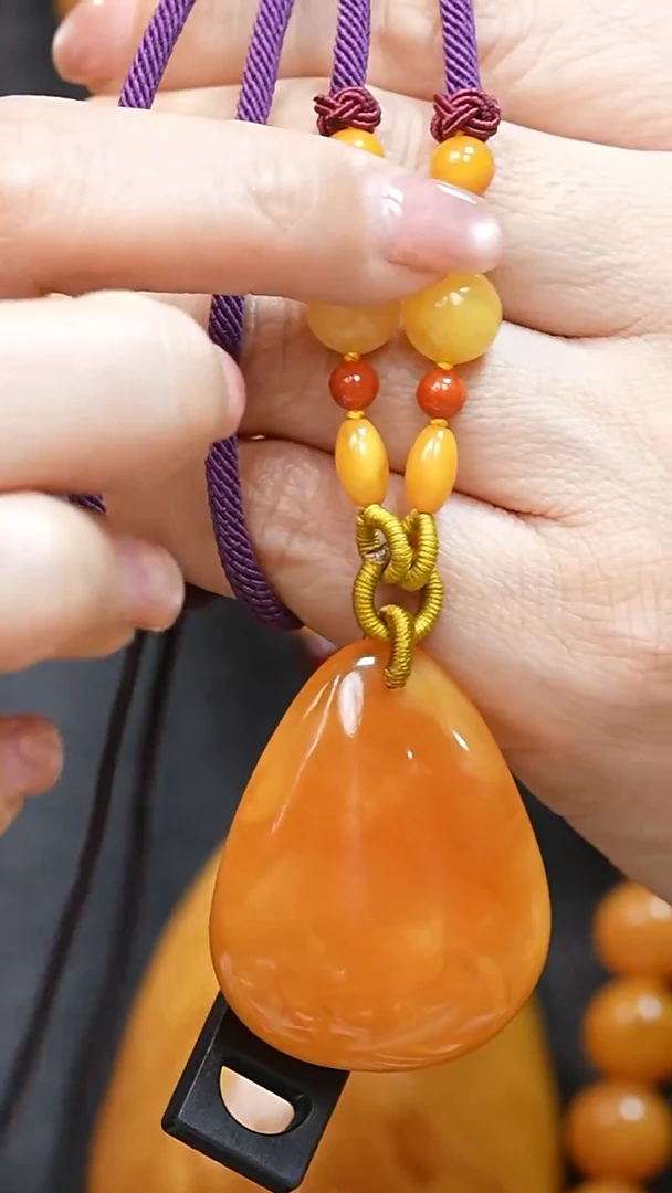 蜜蜡颈饰未镶嵌4216天然蜜蜡珠宝奇石全部保真