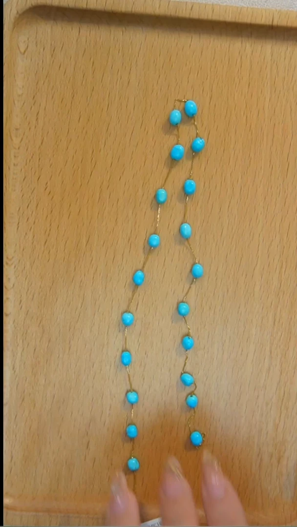 18K金镶嵌绿松石项链发货一件