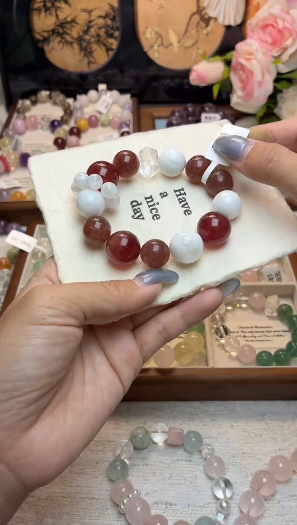 未镶嵌手链烟晶1108（天然水晶默认微瑕，介意者勿拍，手围默认16）