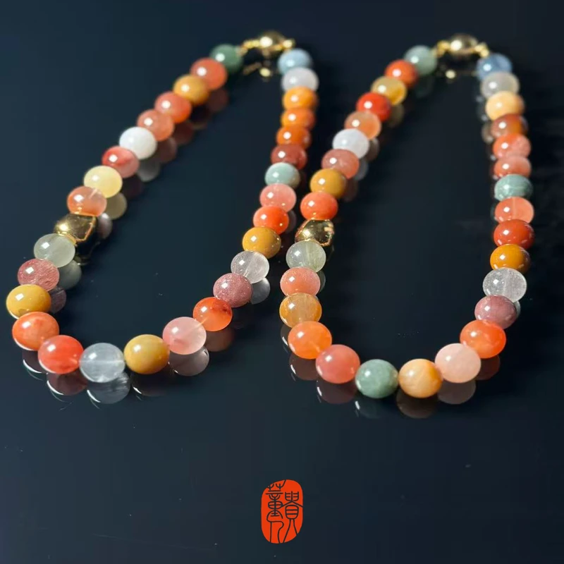 天然大点位老矿福禄寿兔毛水晶项链 15mm+ 多样性发货（发其一）