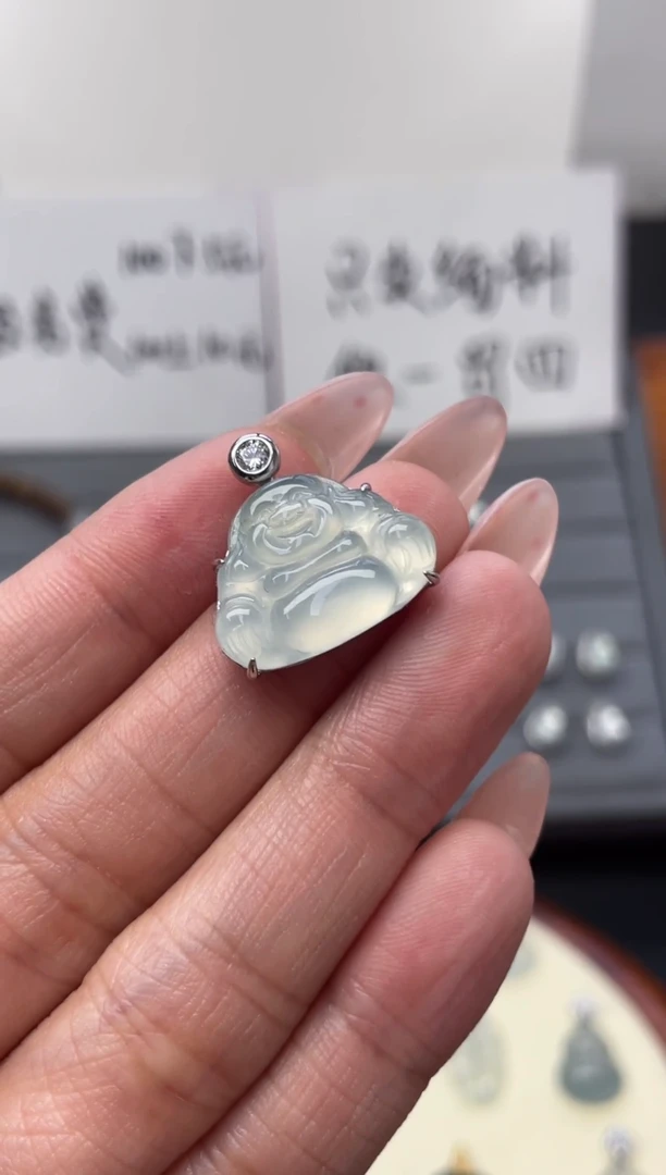 颈饰银S925镶嵌翡翠（57号链接）纯天然A货缅甸翡翠