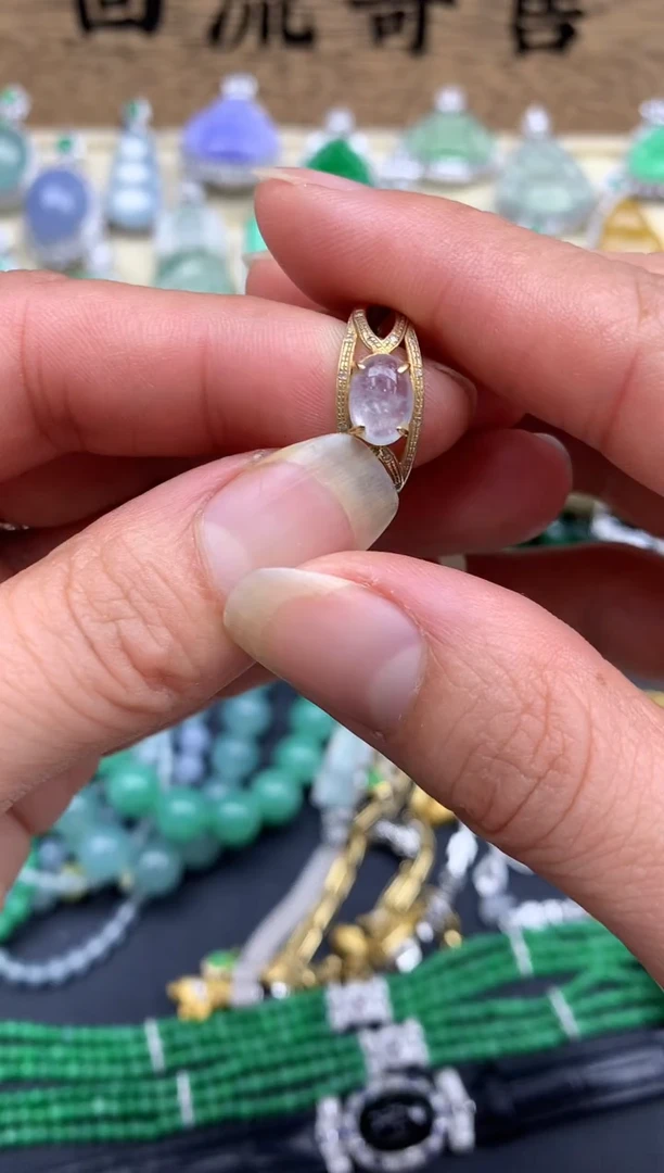 【闪购商品】翡翠戒指18K金镶嵌62-中国好珍宝