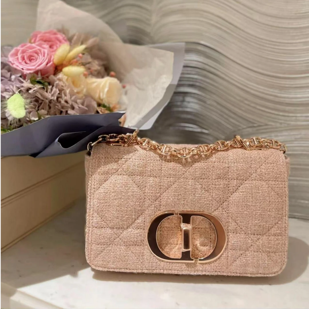 99新 DIOR/迪奥 98新【桔夕静文】Caro 小号链条包/BGH401740008