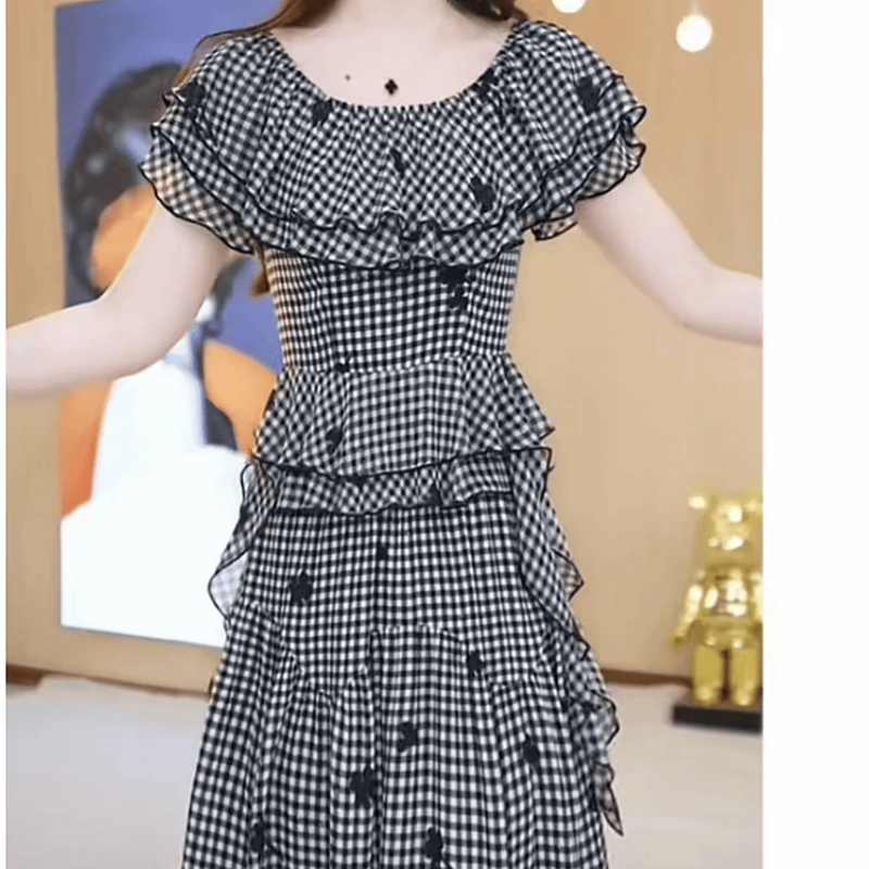 A122【上衣+半身裙】2025夏季新款时尚优雅气质修身显瘦减龄套装