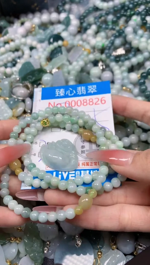 【闪购商品】翡翠颈饰未镶嵌含绳0008826