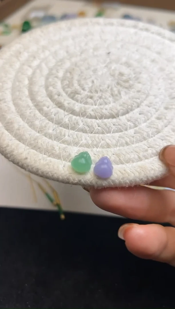 未镶嵌定制翡翠紫绿貔貅一对3600+360-ljw158