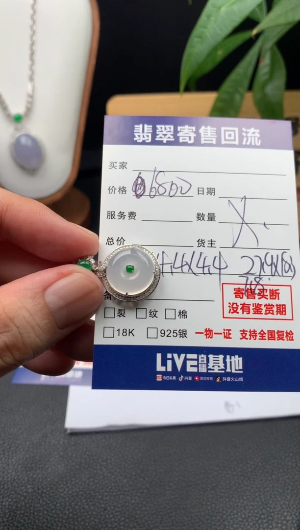 颈饰18K金镶嵌翡翠21015872