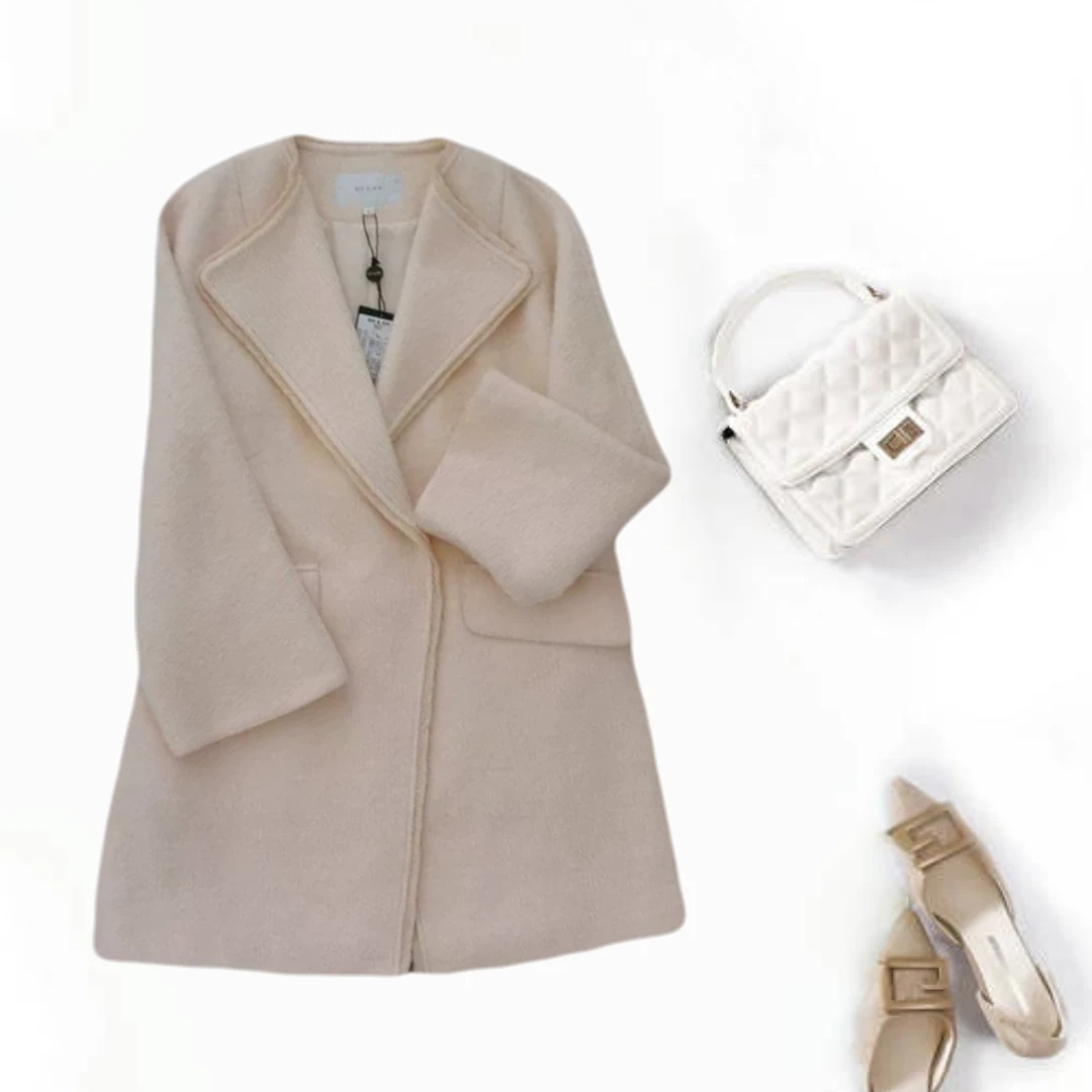 商场正品羊毛大衣轻奢高端女装撤柜新款中长款女士时尚气质毛呢