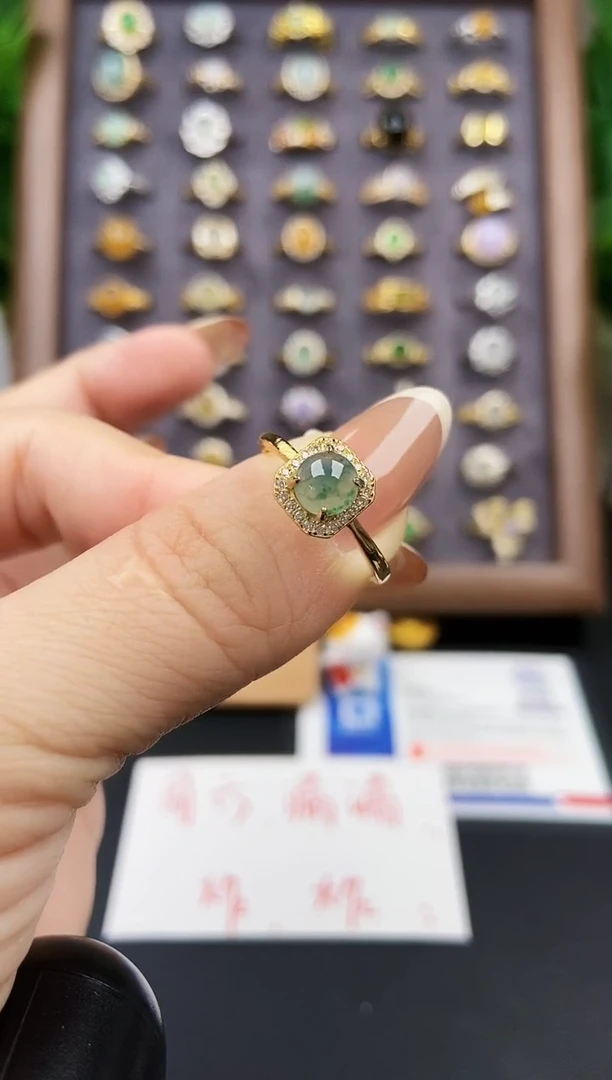 银S925镶嵌戒指翡翠21
