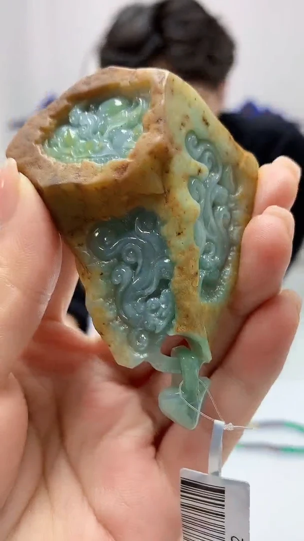 【闪购商品】定制翡翠未镶嵌5145ms-毛货八破赠珠链147