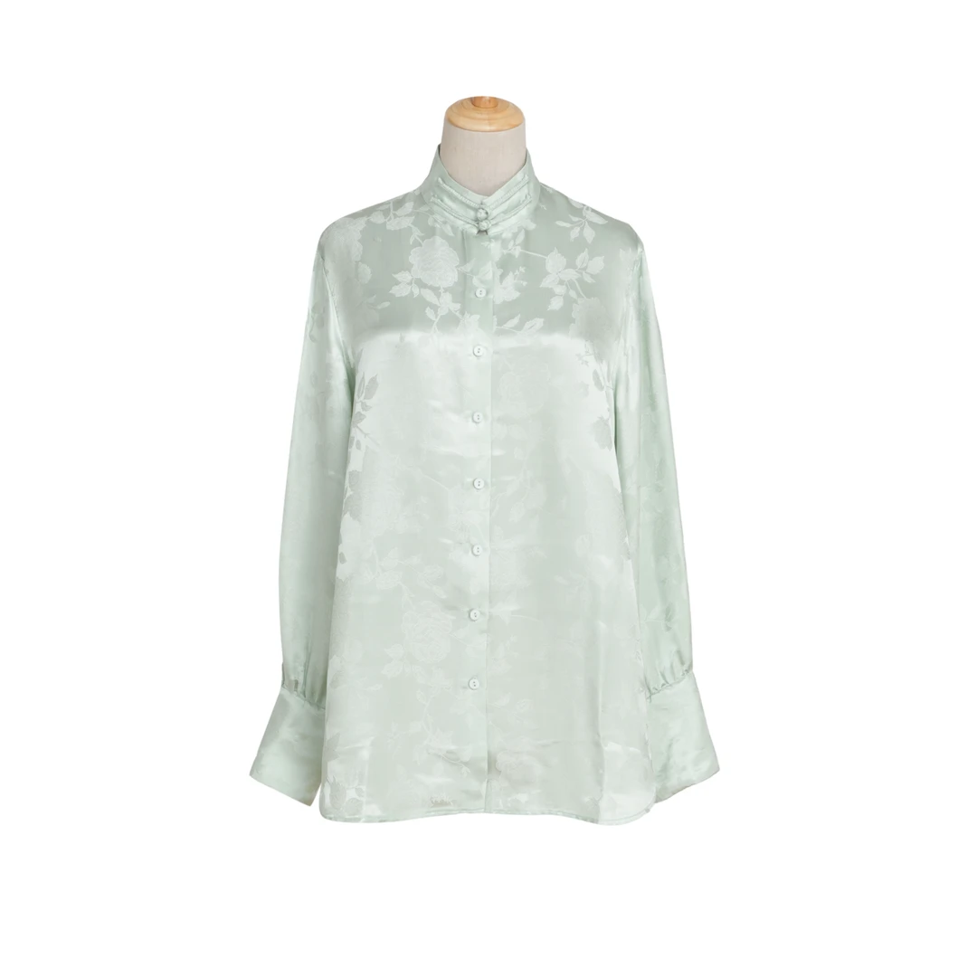 [羡玉]FY8290410新中式国风气质绿色黑色杏色