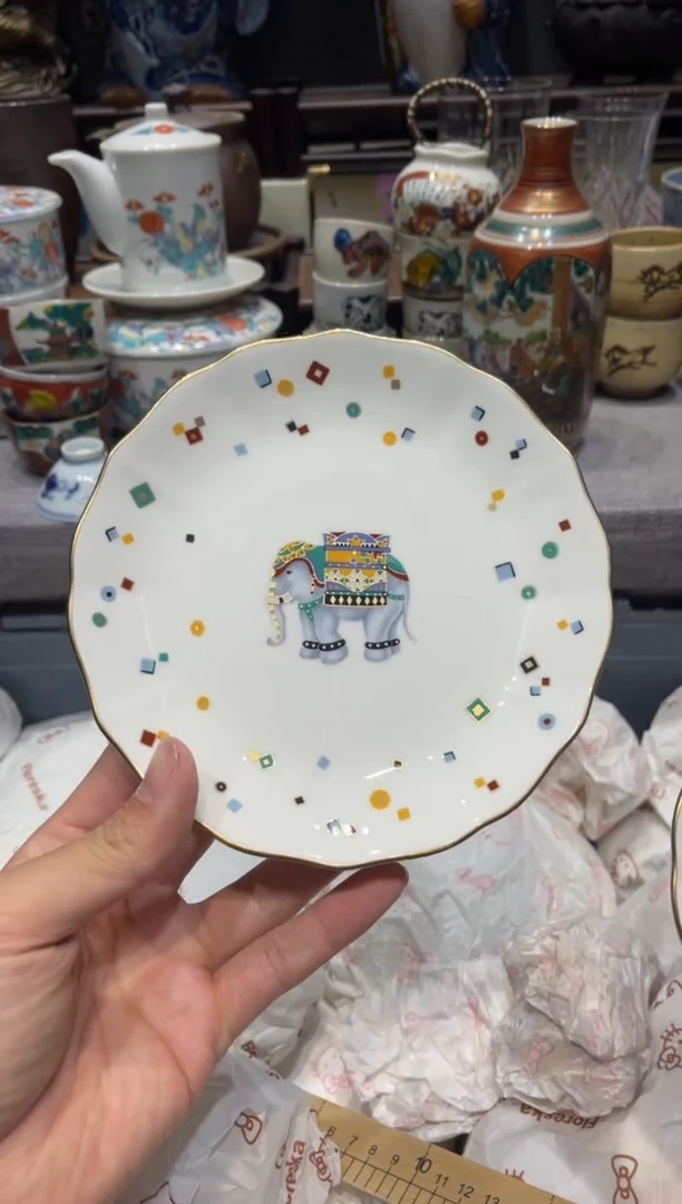 瓷片明海大象盘子