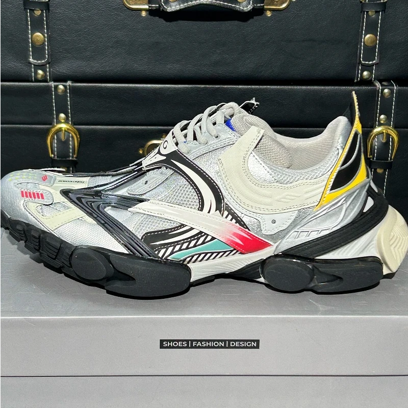 超级无敌战舰鳄鱼鞋男女同款老爹鞋小众网面透气百搭休闲运动鞋潮