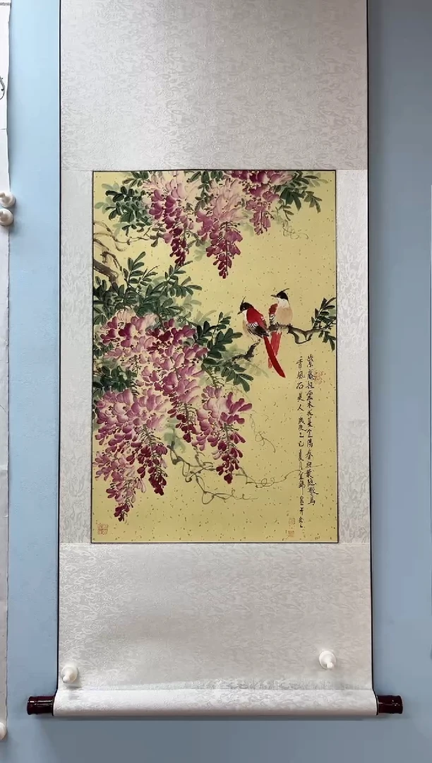 国画许宜锦老师花鸟