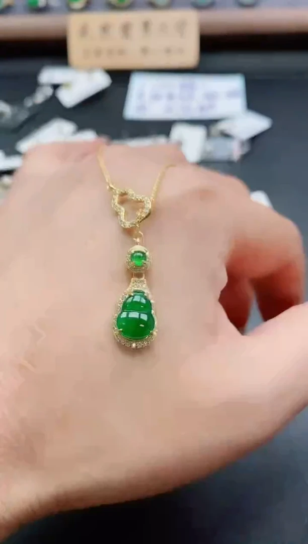 套链银S925镶嵌翡翠1