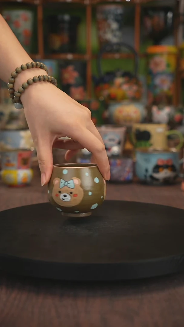 紫砂油画手绘釉下彩