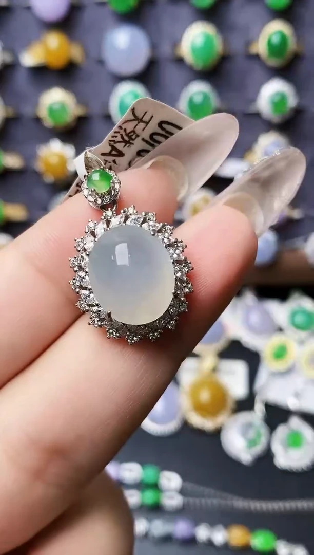 银S925镶嵌戒指翡翠1069