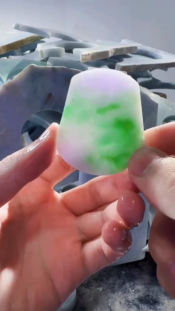 裸石翡翠缅甸翡翠A货文338