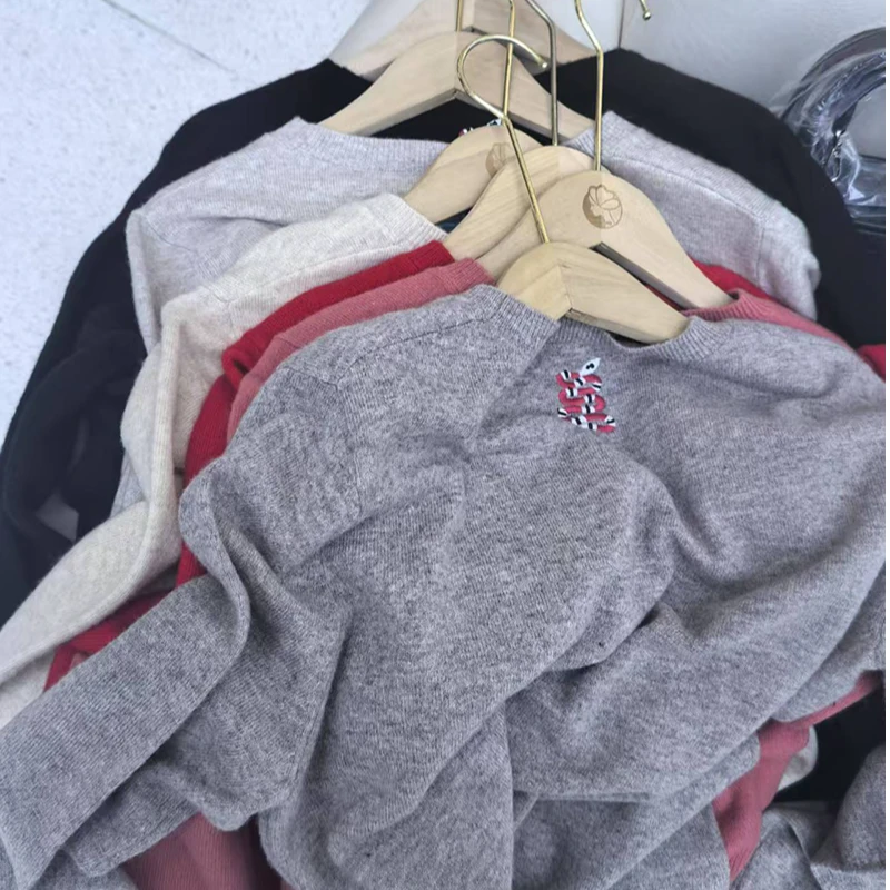 宝丫轻奢  女式复古时尚圆领长袖毛衣针织衫上衣K825