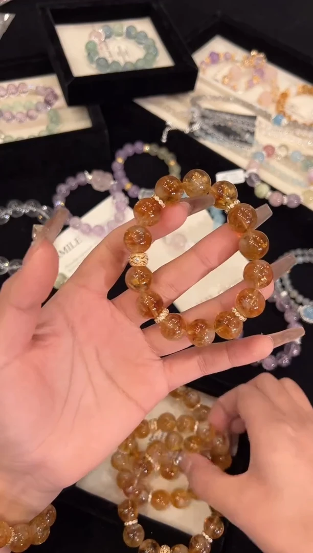 【闪购商品】水晶手链合金黄塔晶手链x1401