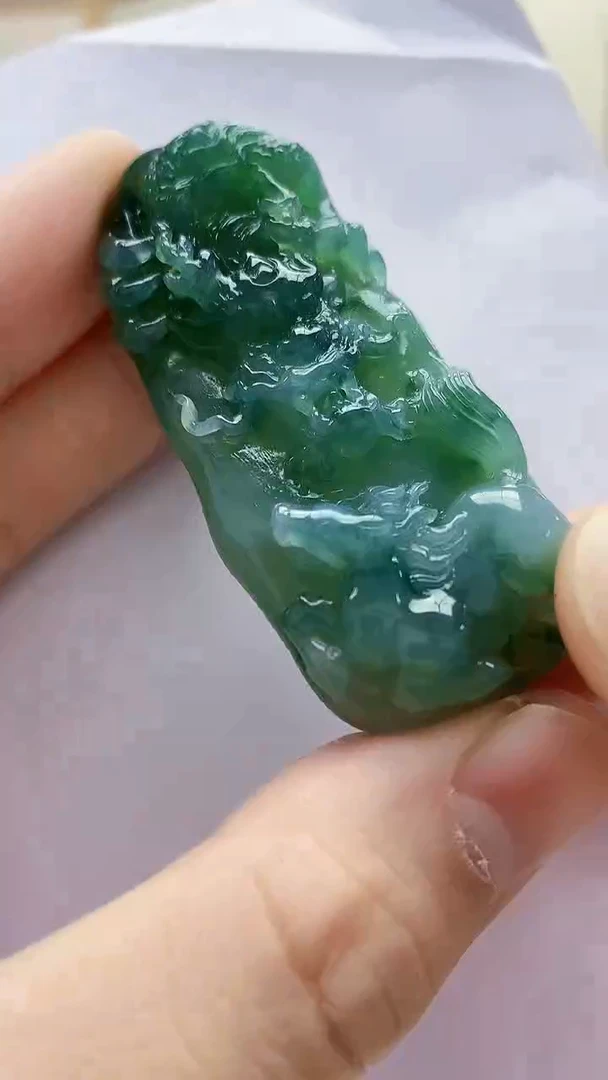 未镶嵌定制翡翠5163bb-毛货挂件63