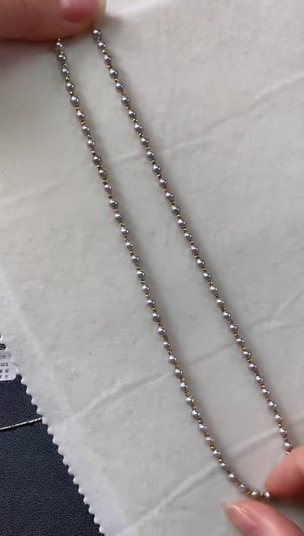 18K金镶嵌海水珍珠项链E409|2980