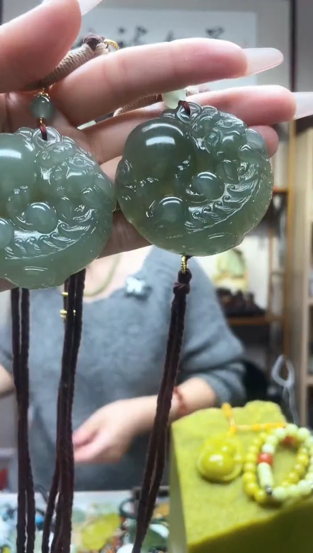 未镶嵌岫玉吊坠多样性发货拍一发一