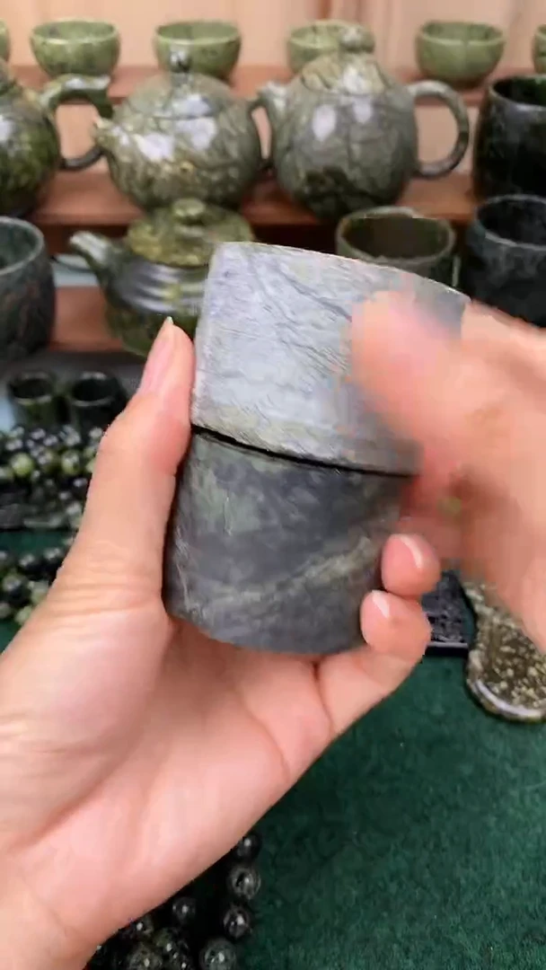 蛇纹石玉合金煮茶石龙*煮水石