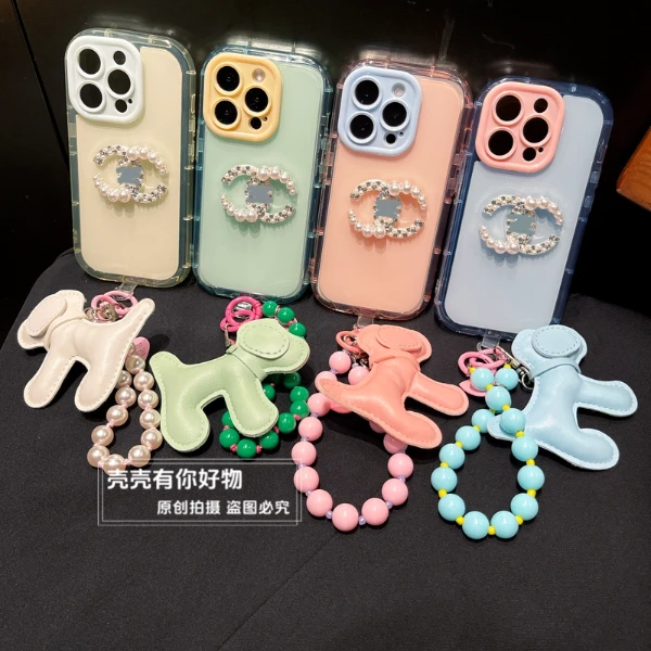 适用苹果华为荣耀oppo/vivo小米手机壳果冻色简约防摔边气质手链