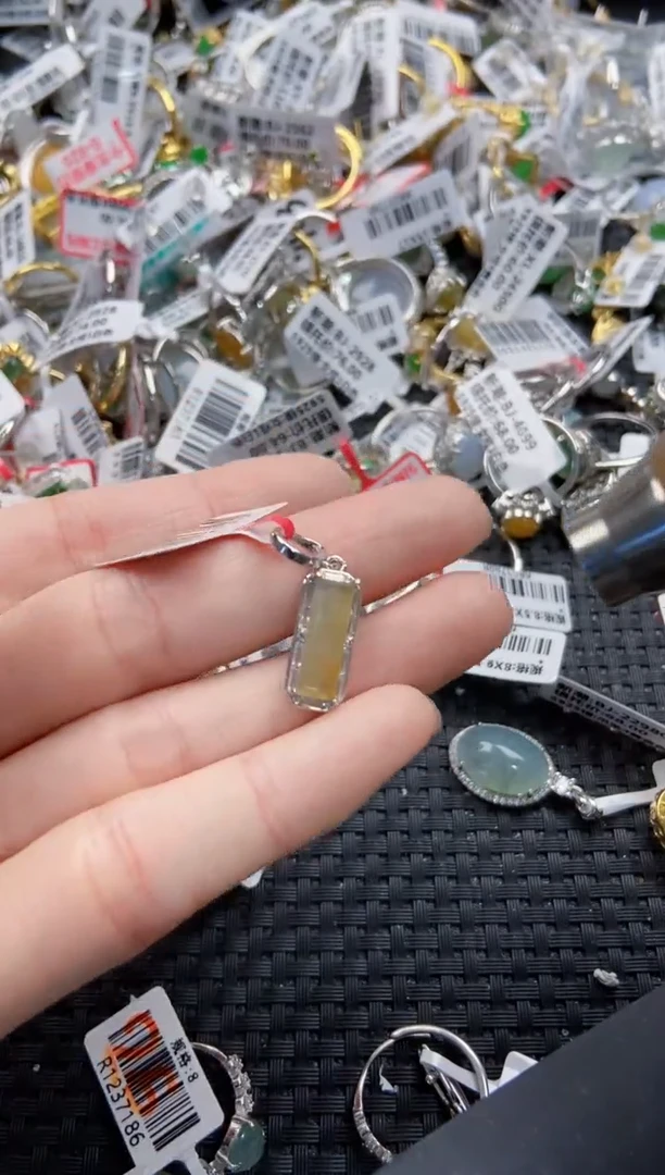 翡翠戒指银S925镶嵌101010-----3