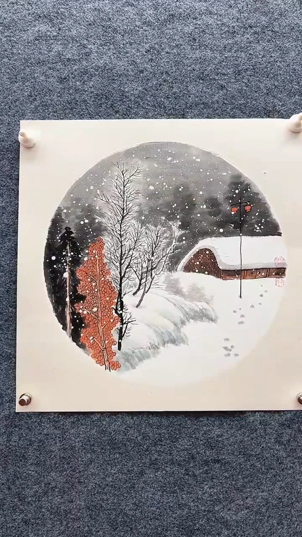 国画闫合行/国画/扇面