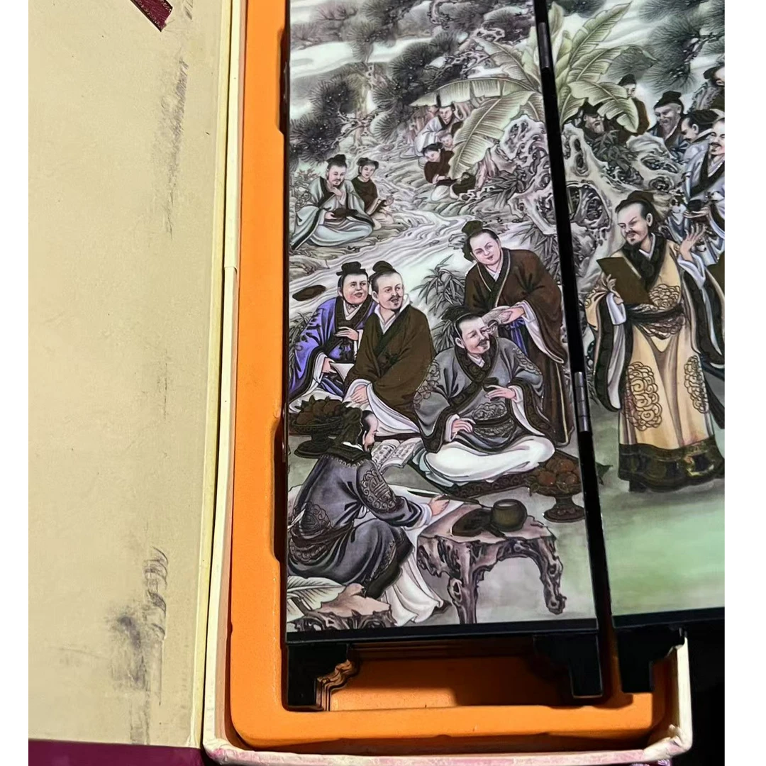 精品摆件兰亭折叠屏