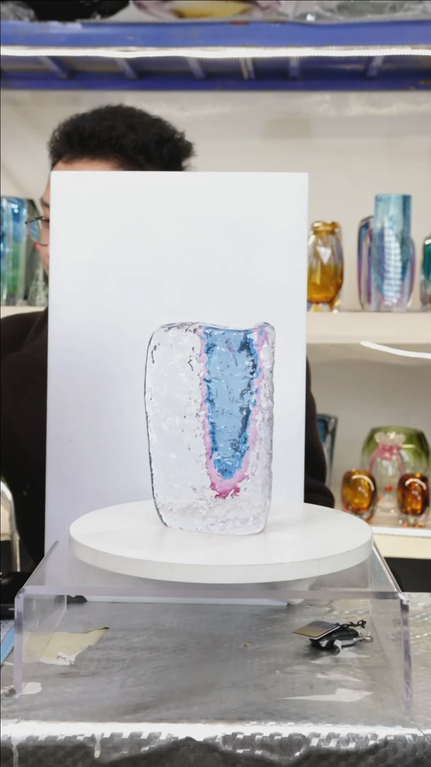 【闪购商品】琉璃【幻彩】高20.5精品琉璃正常手工痕迹