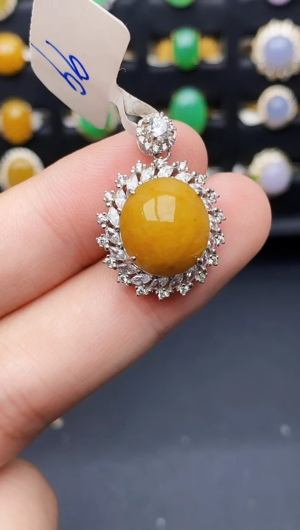 银S925镶嵌戒指翡翠4092