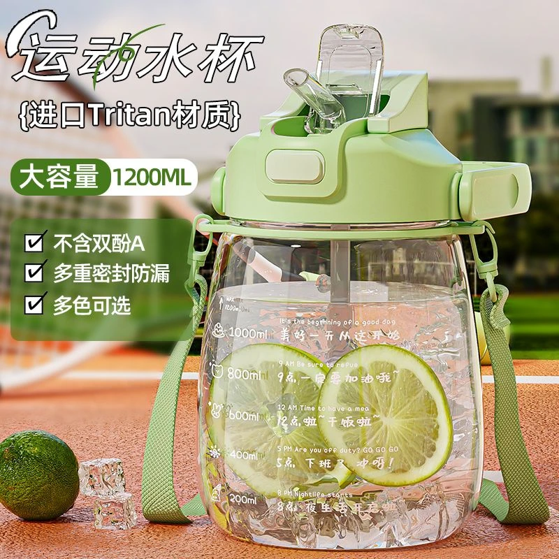 双饮大肚杯2025新款吸管水杯大容量耐高温杯子女生高颜值喝水杯子