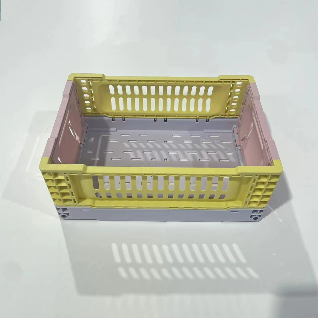 [1.0]黄色桌面收纳箱可折叠组合（2个）