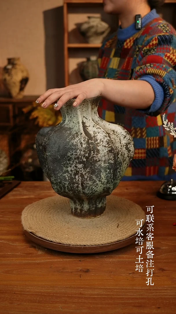 陶瓷318异形爱心大肚瓶可水培可土培