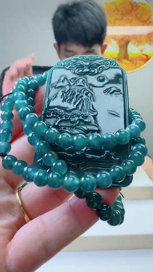 颈饰未镶嵌翡翠天然A货翡翠  多样性随机发其一