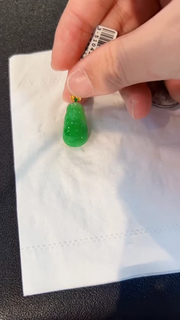 翡翠18K金镶嵌颈饰缅料A货/支持复检/一件