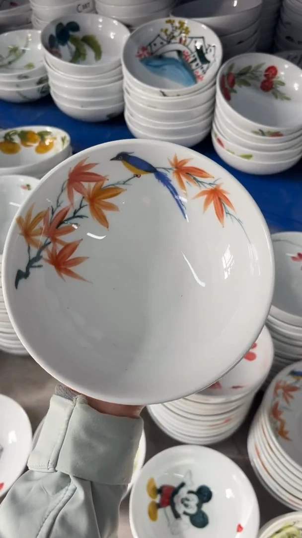 瓷片景德镇陶瓷食品级手绘釉中彩-大胖碗