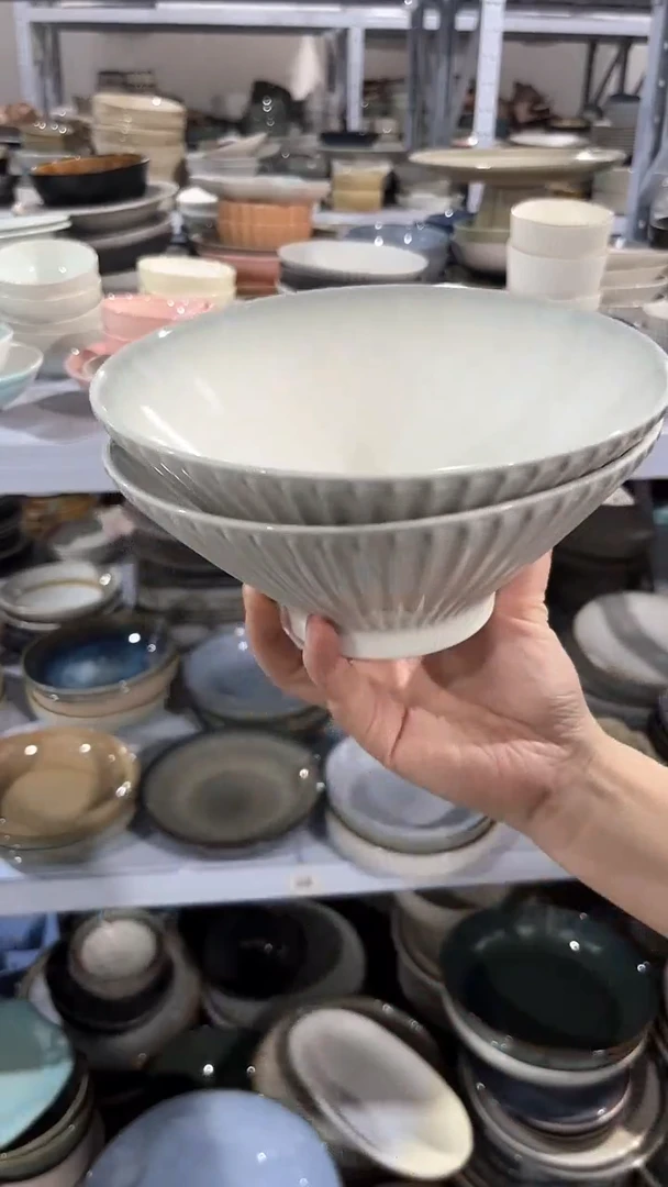 【闪购商品】瓷片外贸尾货瑕疵满20包邮X2 七英寸亮釉灰